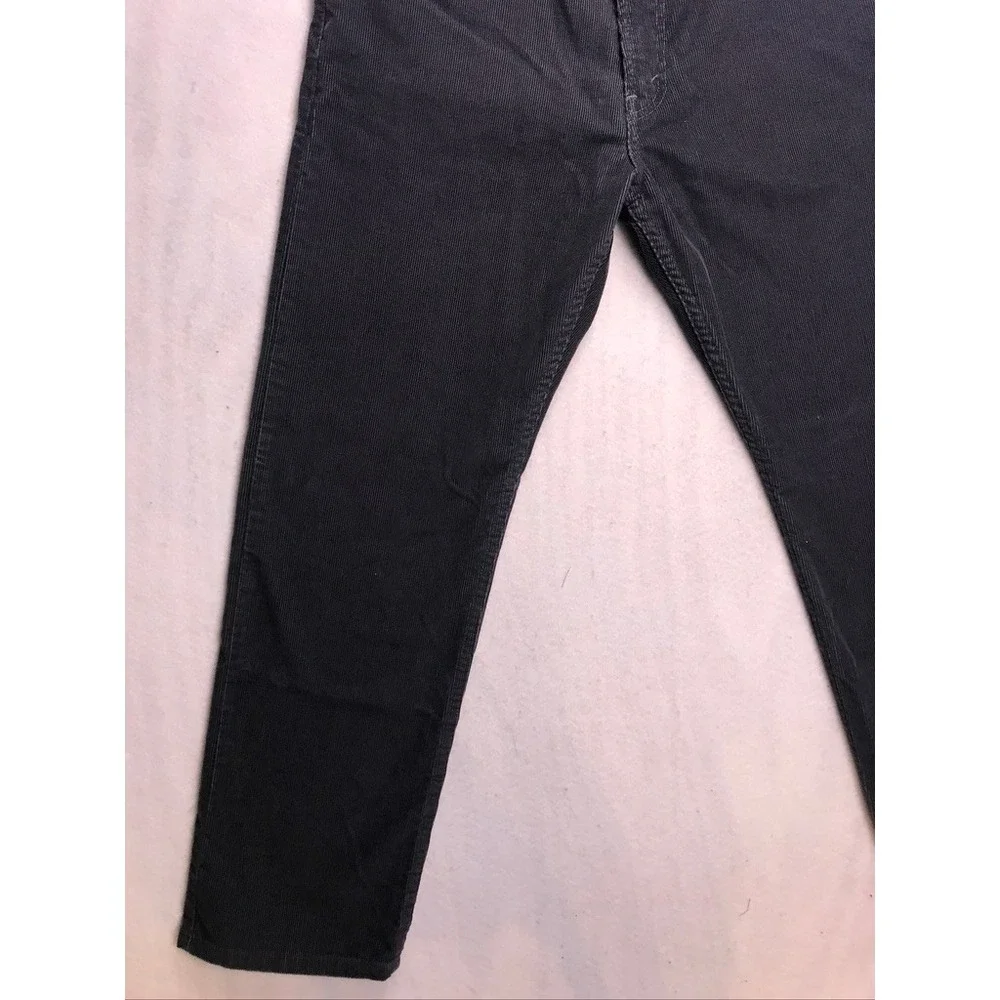 Levi's 505 Regular Fit Pants Mens 34x30 Charcoal Grey Classic‎ Corduroy Jeans